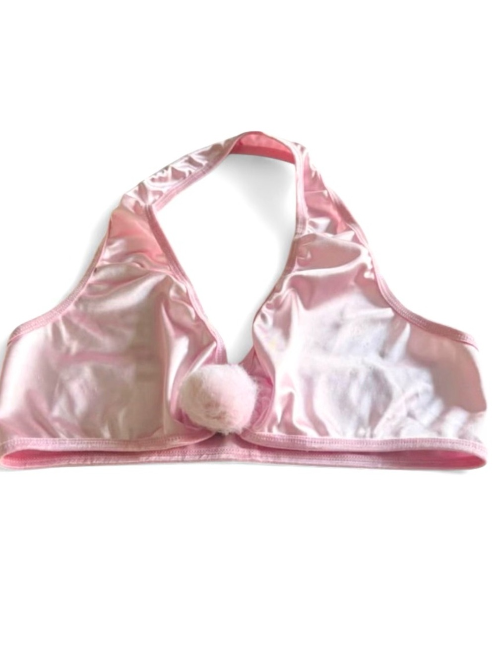 Dolls Kill Sugar Thrillz Pink Halter Pom Pom Bra Size M